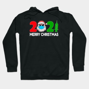 Vaccinated Merry Christmas 2021 Perfect Pajamas Family Hoodie